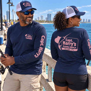 Capt. Harry's Billboard Navy/Pink L/S T-Shirt