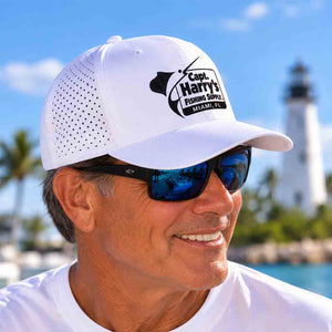 Capt. Harry's White Performance 5 Panel Hat