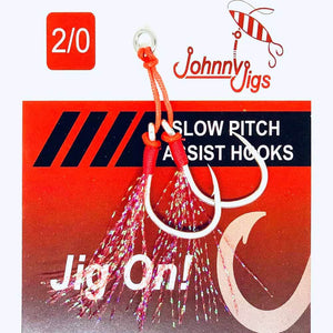 Johnny Jigs Feathered Twin Assist Hooks