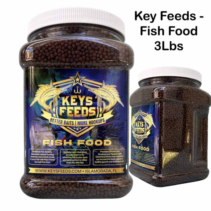 Keys Feed Live Bait Fish Food 3LB Container