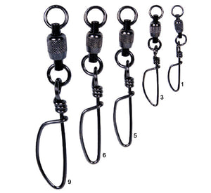 Fishing Tackle Barrel Swivel Snap Black Stainless Steel Coastlock Clips Fishing Tackle Barrel Swivel Snap Black Stainless Steel Coastlock Clips