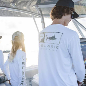 Pelagic White Aquatek Icon Open Seas Performance Shirt