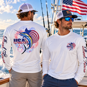 Adult L/S Patriotic Sailfish Performance Shirt UPF50