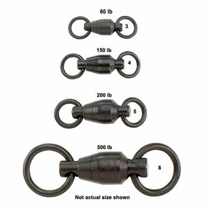 Sampo Black Ball Bearing Swivels