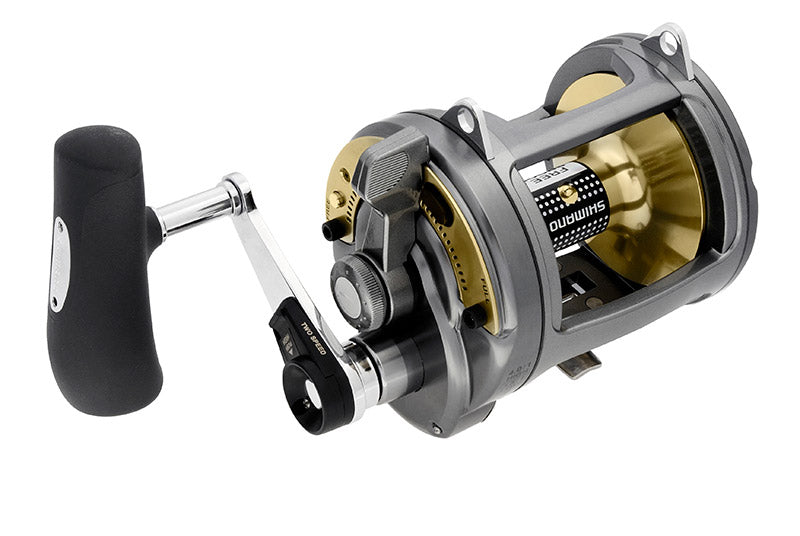 2 speed reels fishing 130W 2-Speed Reel on a Tournament Edition Straight Fishing Rod Ultra power Quad disc Avdrag dry carbon fiber drags for superior stopping power Shimano TAC25IIA Talica A Two-Speed