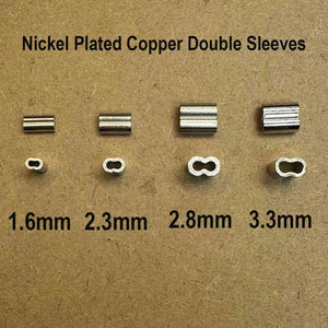 Nickel Plated Copper Double Sleeve 100Pk