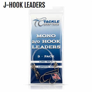 Tackle Crafters J-Hook Mono Leaders 3Pk