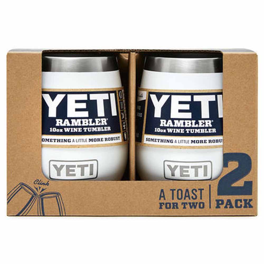 Yeti Rambler Wine Tumbler 2 Pack WHITE 🎁 Gift Set 🎁