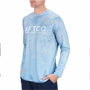 Aftco Airy Blue Acid Camo Tactical Fade L/S Performance Shirt
