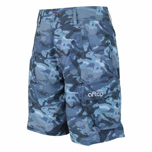Aftco Blue Camo Tacical Fishing Shorts