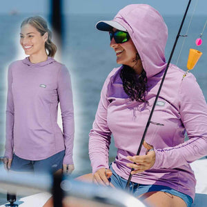 Aftco Eventide Heather Air O Mesh Performance Women'S Hoodie