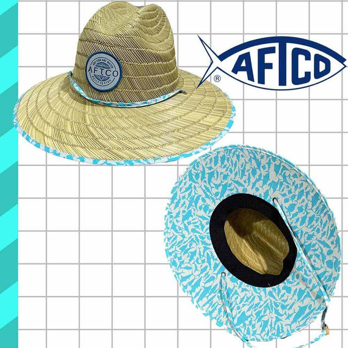 Aftco Illuminated Straw Hat Slate Blue