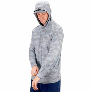 Aftco Light Gray Blur Camo Tactical Hd Performance Hoodie