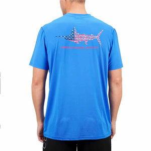 Aftco Moulting Craw Jigfish Americana S/S Performance Shirt