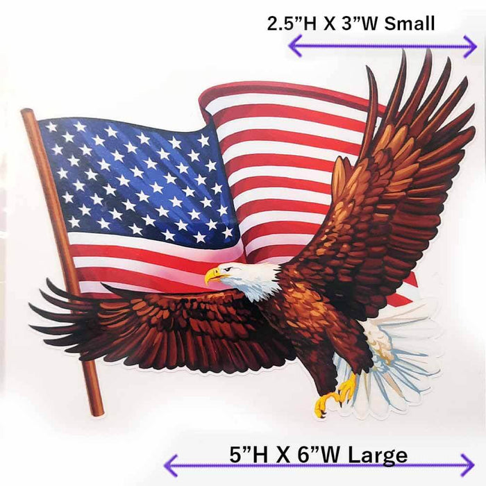 USA Flag Eagle Decal