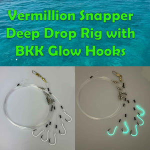 Capt. Harry's Deep Dropping Rigs BKK Glow Hooks