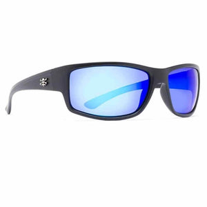 Calcutta Rip Matte Black Frame Blue Mirror Lens Sunglasses