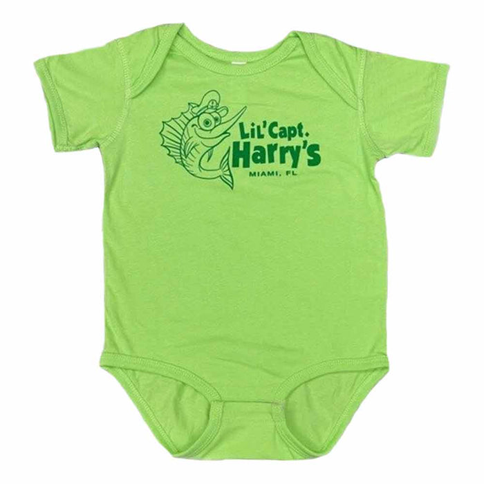 Lil Capt Harry's Green Cotton Onesie