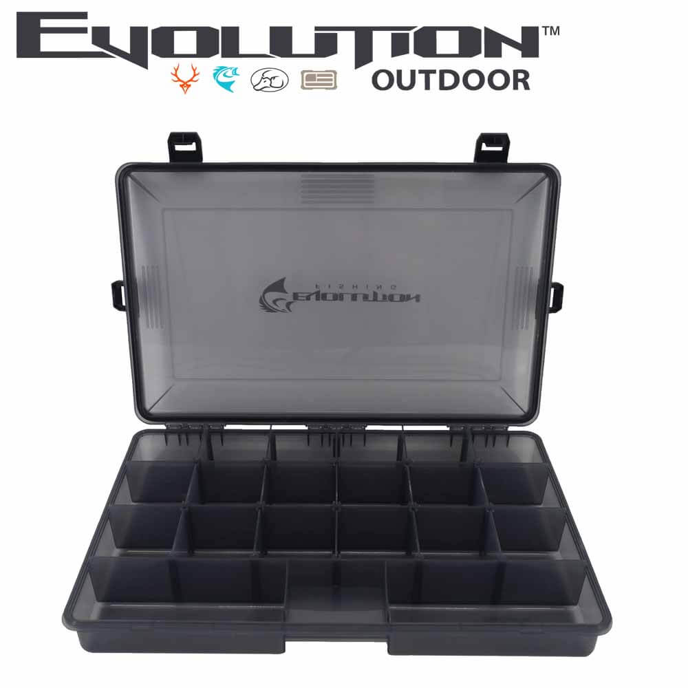 Evolution Outdoor 3700 4-Latch Black Waterproof Tackle Tray – Capt. Harry's Fishing  Supply