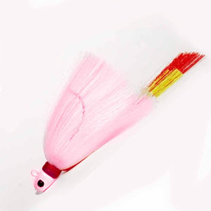 First Light Tackle Pink Head Chartreuse Pink Body Red Tail Flair Hawk Snook Jig