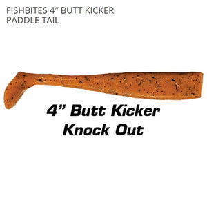 Fishbites Fight Club 4” Butt Kicker Paddle Tail Swimbait Lure