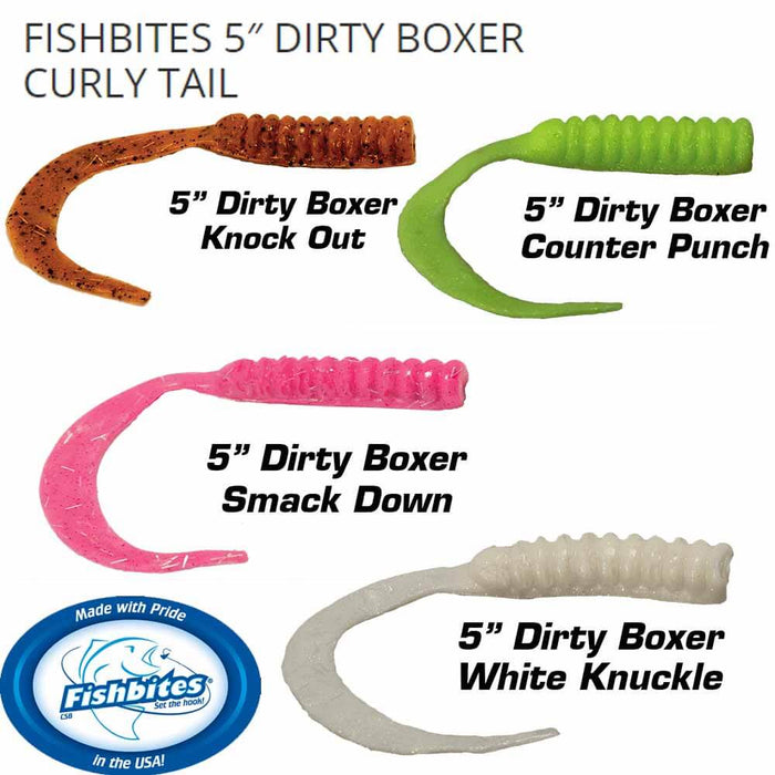 Fishbites Fight Club 5” Dirty Boxer Curly Tail Lure