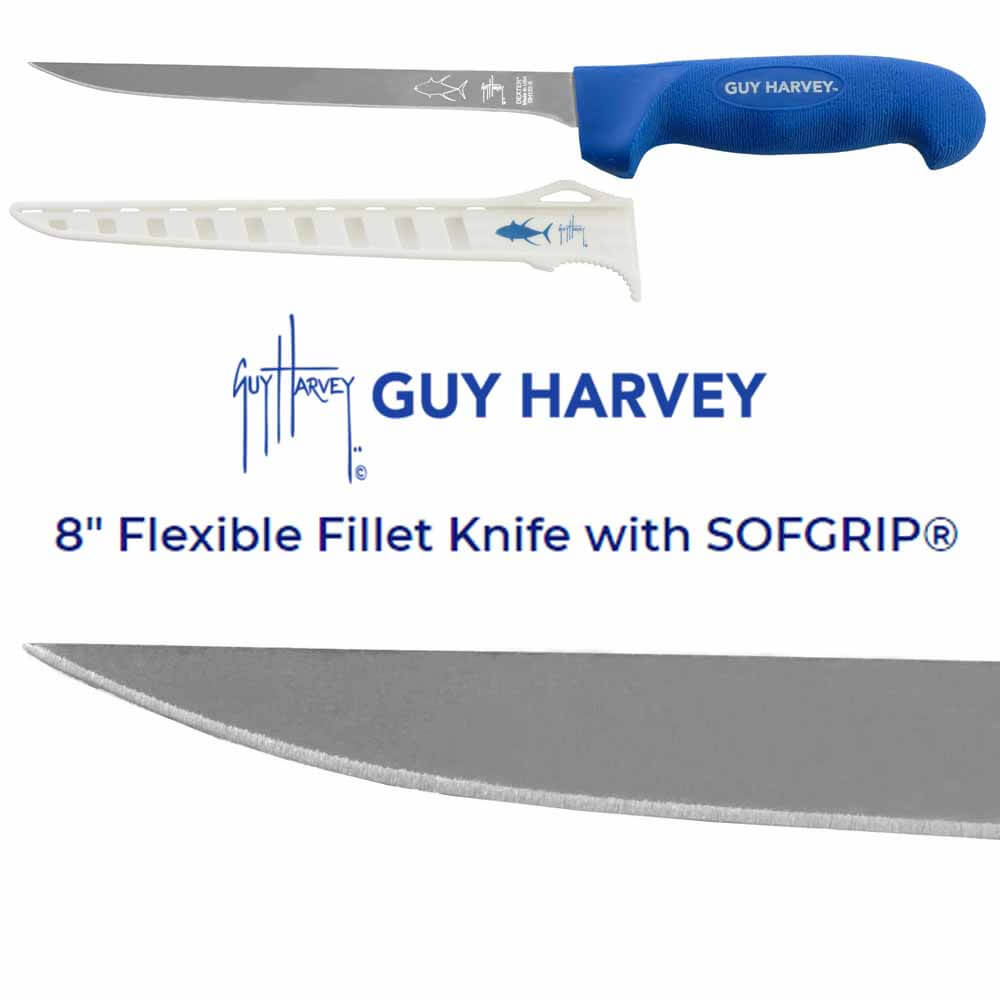 8 Guy Harvey Flexible Fillet Knife with SOFGRIP® – Capt. Harry's