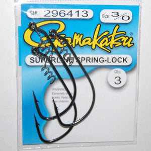 Gamakatsu 296413 3/0 Superline Spring Lock Hooks 3PK