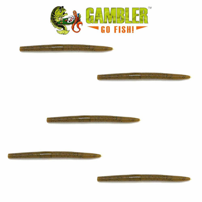 Gambler 6IN Fat Ace STICK Worm 5 PACK LURE