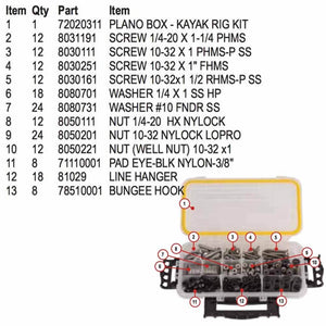 Kayak Rigging Kit Hardware 72020300