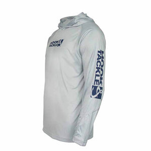 Hook & Tackle Grey Compass Rods Hoodie L/S Performance Shirt