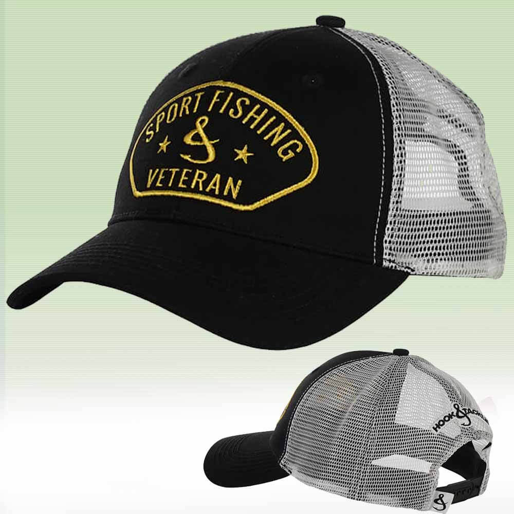 Hook & Tackle Sports Fishing Veteran Trucker Hat - – Capt. Harry's Fishing  Supply