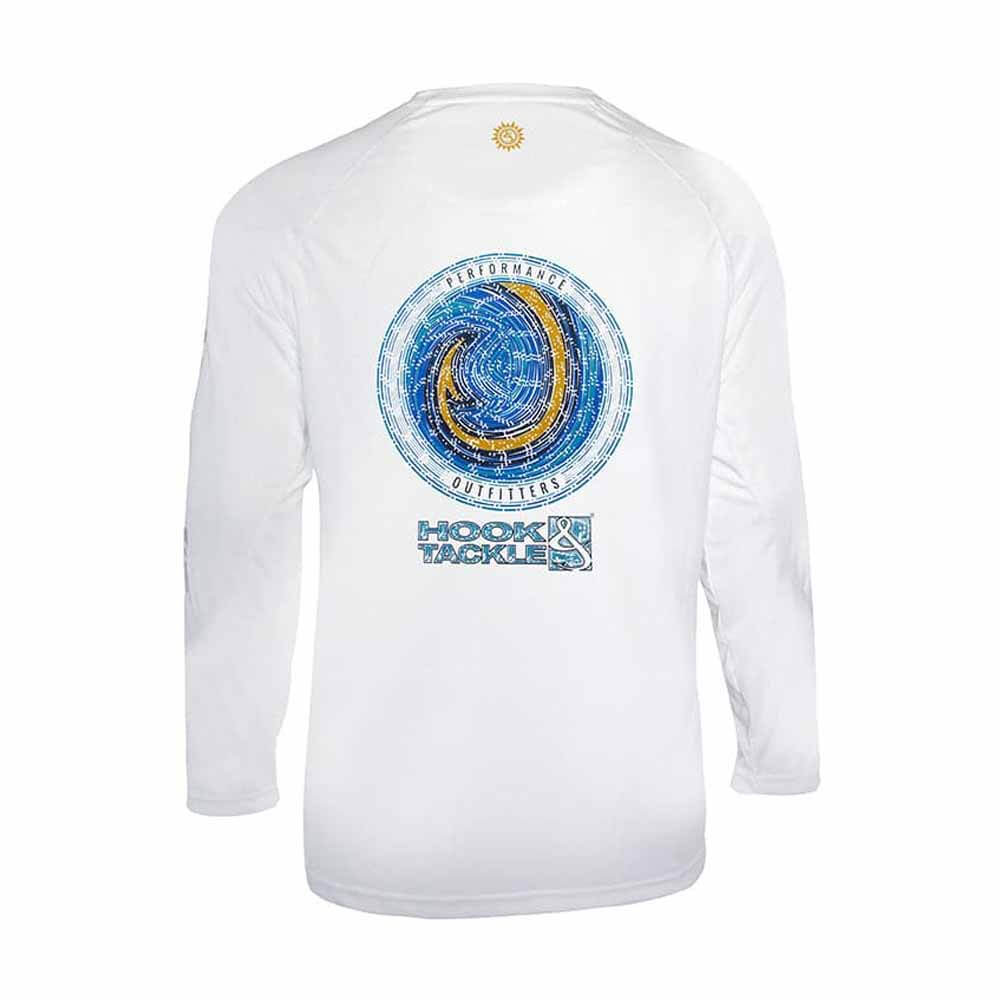 Hook & Tackle White Hooked L/S UV Crew Fishing Shirt – Capt