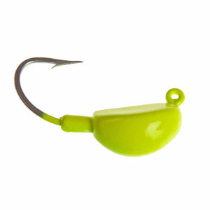 Hookup Lures Big Jig Heads 6/0 Duratin Hook 1OZ Chartreuse 3pk