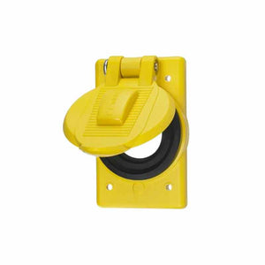 Hubbell HBL74CM25WOA 20A OR 30A SINGLE LIFT COVER PLATE YELLOW