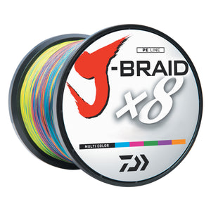 Daiwa J-Braid X8 3300YDS Multi Color Braided Line