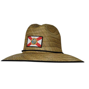 Florida Lifeguard Fishing Stretch Fit Straw Hat