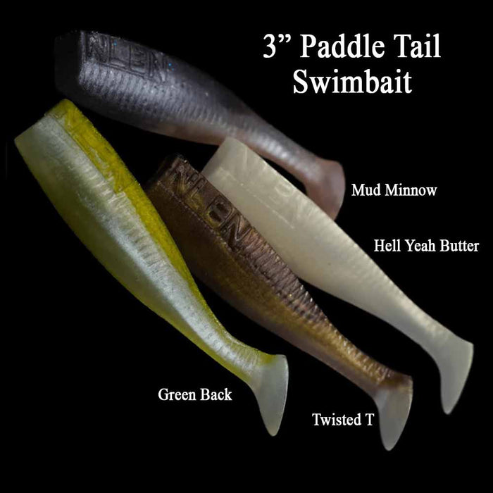NLBN 3IN Paddle Tail Swimbaits 5Pk