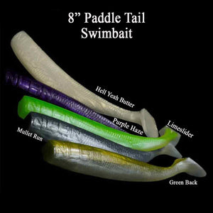 NLBN 8IN Paddle Tail Swimbaits 2Pk