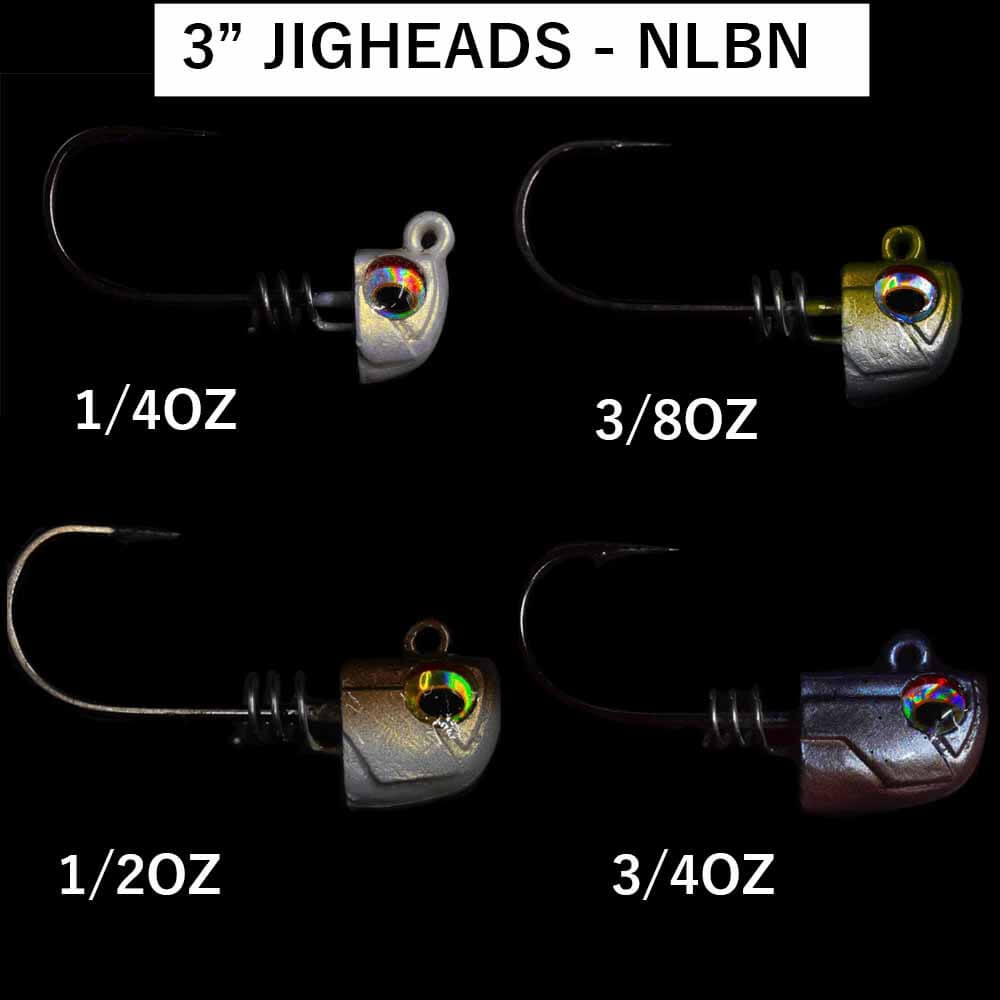 NLBN 3 Jig Heads - Tyalure Tackle