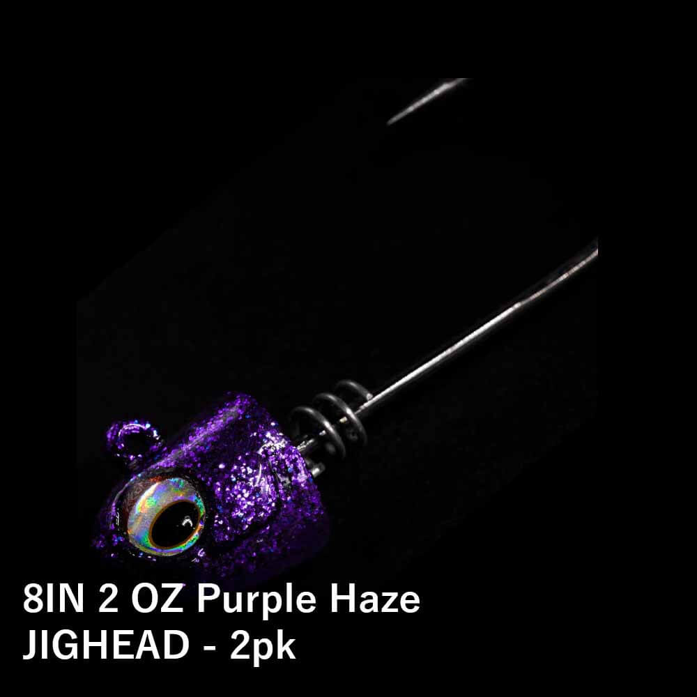 No Live Bait Needed 8 Jig Heads Purple Haze / 2oz