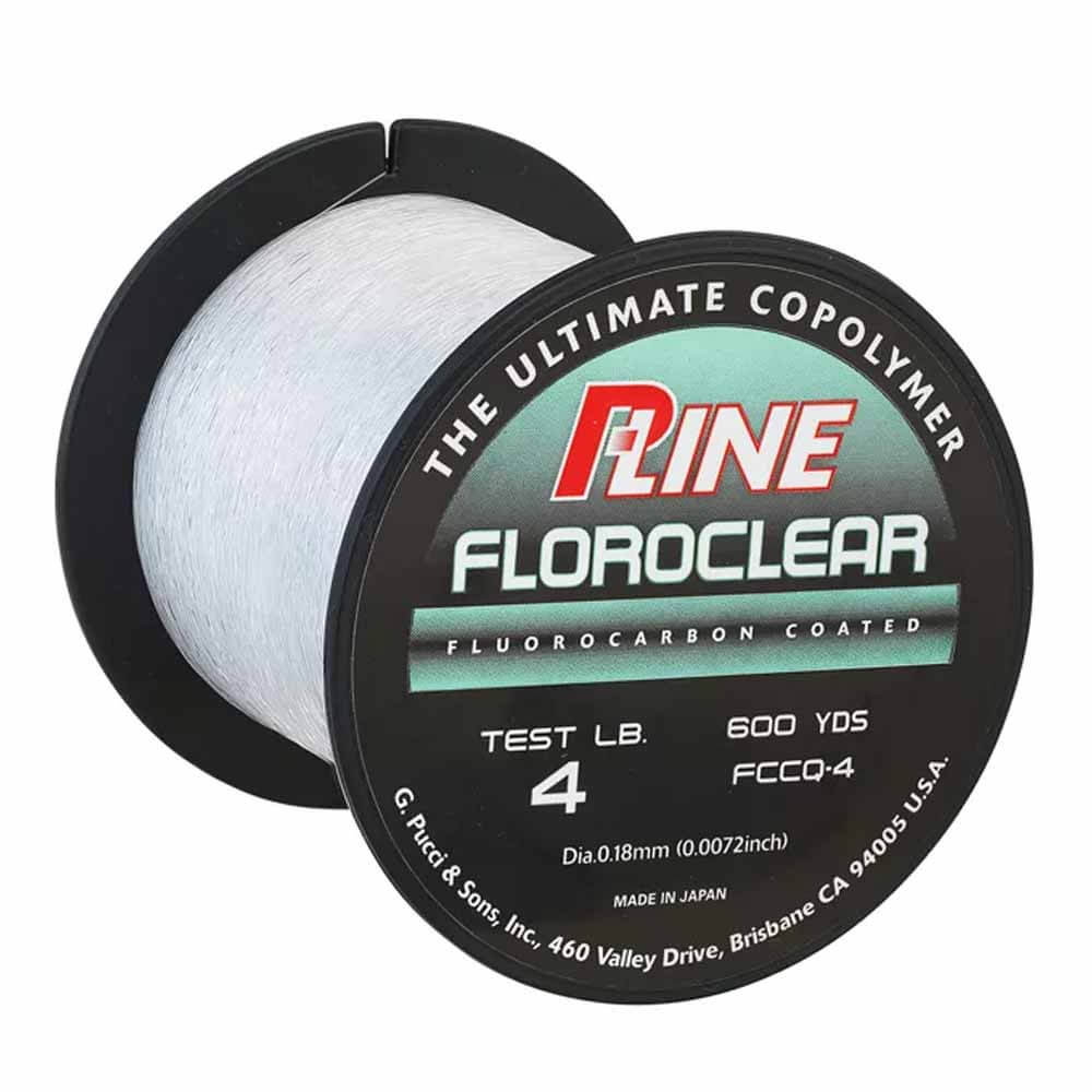 P-Line FCCF-4 Clear Floroclear Coated Fishing Line - 4lb x 300yds