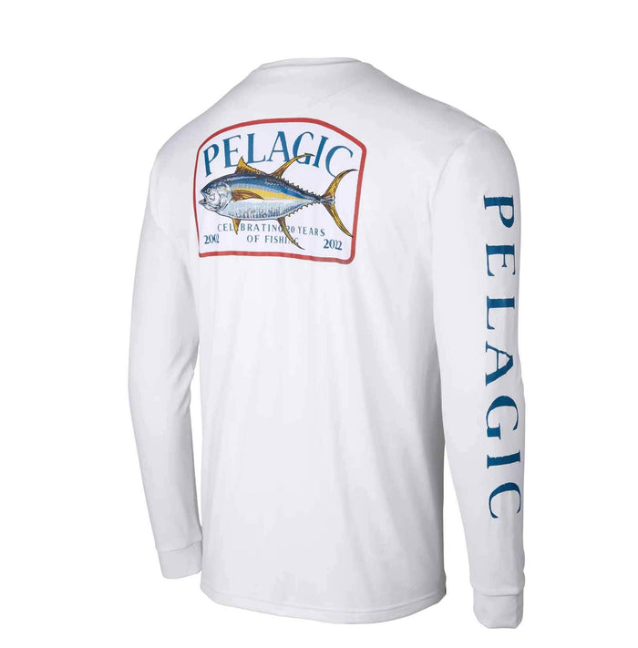 Pelagic White Aquatek Game Fish Tuna Performance Shirt