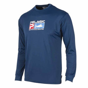 Pelagic Smokey Blue Aquatek L/S Performance Shirt – Capt. Harry's Fishing  Supply