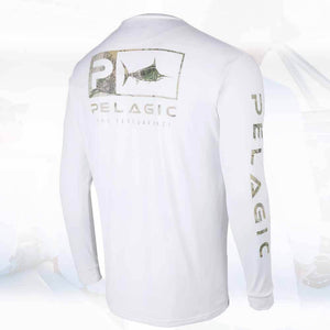 Pelagic White Aquatek Icon Open Seas Performance Shirt