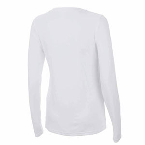 Pelagic Women's White Aquatek V Neck L/S Performance Shirt