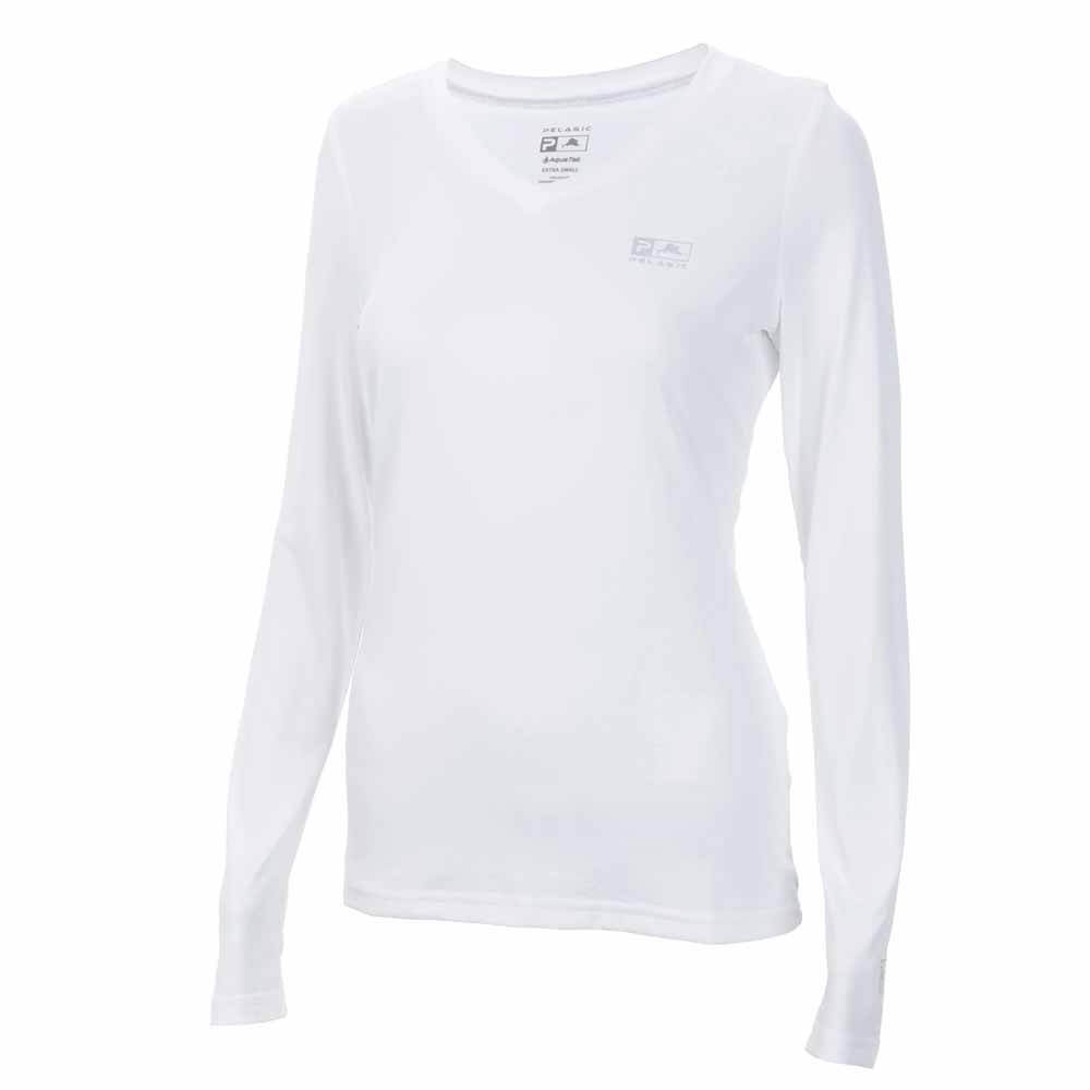 Pelagic Women's White Aquatek V Neck L/S Performance Shirt – Capt. Harry's  Fishing Supply