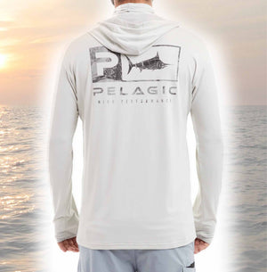 Pelagic Light Grey L/S Defcon Open Seas Performance Shirt