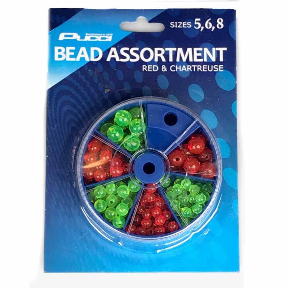 Bead Assortment Sizes 5,6 & 8 Red & Chartreuse – Capt. Harry's