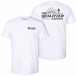 The Qualified Captain White/Black Channel Marker Tee Shirt